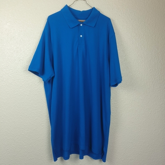 St. John's Bay Other - St. John's Bay Men's Comfort Flex Easy Care Classic Fit Polo Shirt Blue Size 2XL